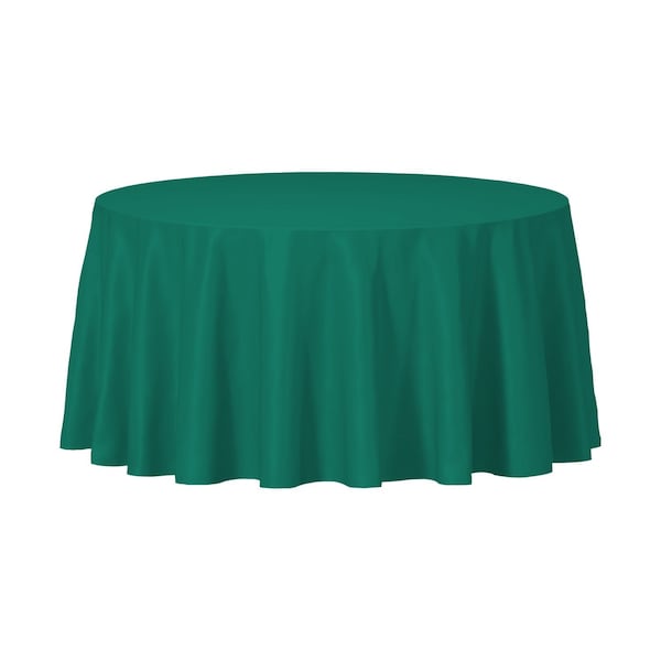 Smarty Had A Party 84 Hunter Green Round Disposable Plastic Tablecloths 96 Tablecloths, 96PK 823270-HG-CASE - main